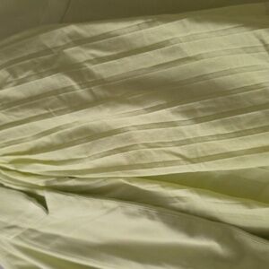 J CREW Pale Kiwi Green/Yellow Pleated Mini Skirt 3X NWT